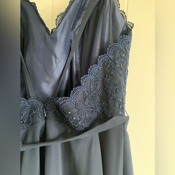 Alyce Paris Sty 3833 Dark Blue Midnight Formal Dress NWT Size 6 Homecoming Prom - Picture 4 of 8